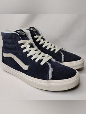 Women's 9.5 Vans Sk8-Hi Cozy Hug Parisian Night Sherpa Lined High Top Sneakers